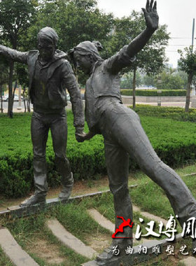 月老雕像铸铜神话人物雕塑爱情主题公园玻璃钢雕塑七夕求良缘雕塑