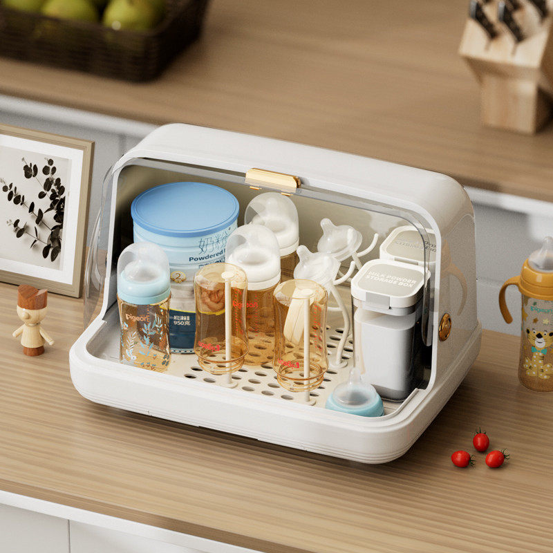 奶瓶收纳盒沥水防尘收纳箱婴儿专用宝宝餐具晾干架子沥水架置物架,婴童用品,奶瓶储存盒/奶瓶盒,淘宝优惠券,粉丝福利购,淘宝优惠卷