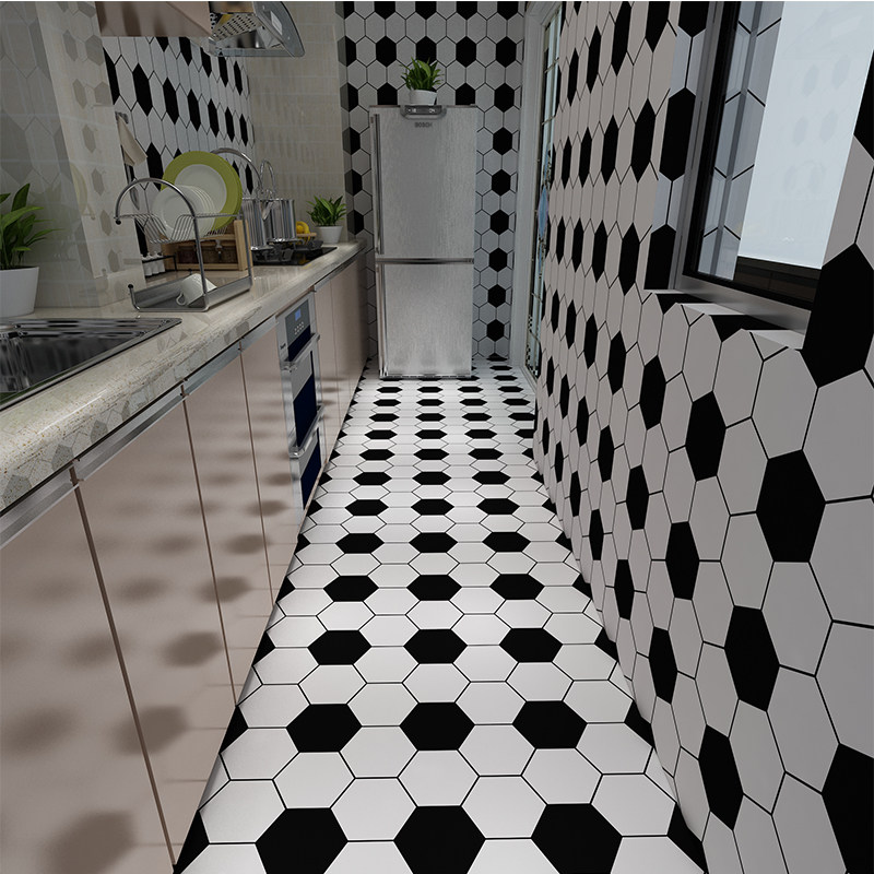 新款加厚厨房卫生间地板贴防水地板贴客厅房间地贴加厚耐磨地贴