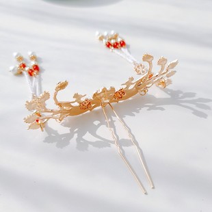 汉服儿童发饰古风发冠中国风发簪流苏古代公主头饰女童古装配饰品