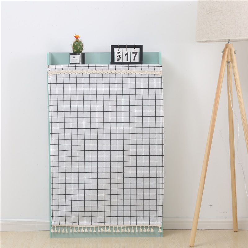 橱柜门帘分水器遮挡帘小柜子遮挡布防尘布帘衣柜魔术贴橱柜遮丑帘