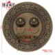 仿古大门拉手中式 门栓锁扣插销配件 纯铜门环把手复古圆形拉环老式