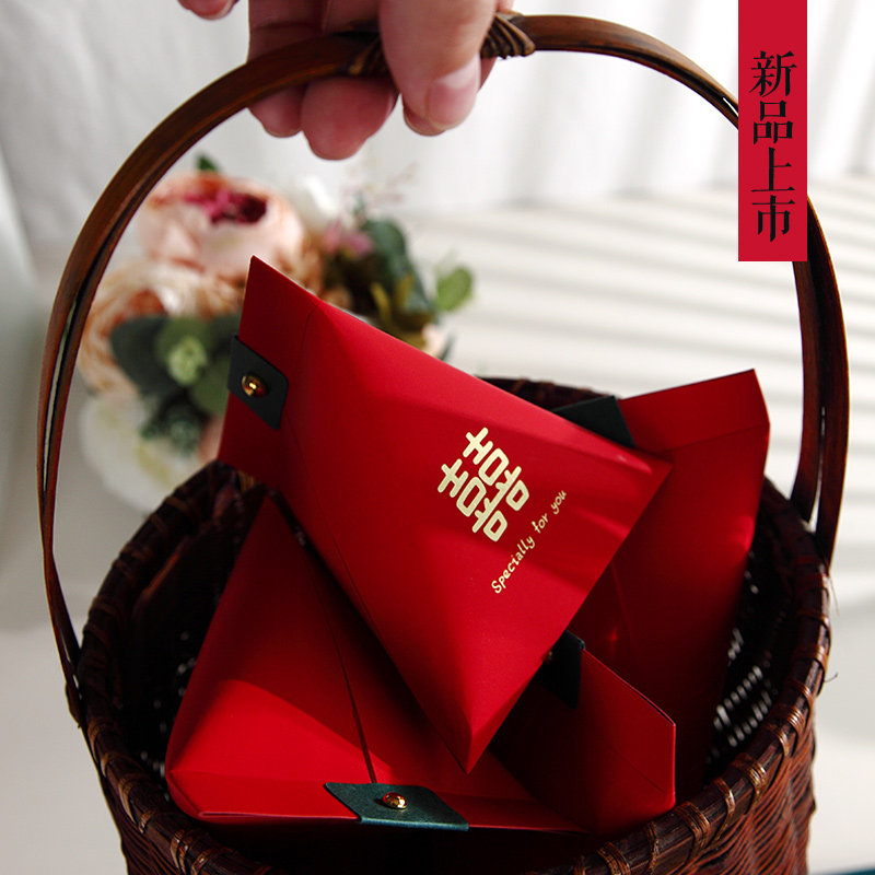 新中式结婚喜糖盒子2021新款创意红色婚礼个性中国风喜糖盒