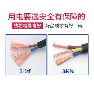 国标3芯纯铜电线电缆线2.5/4/6/10平方电源线延长家用软线护套线