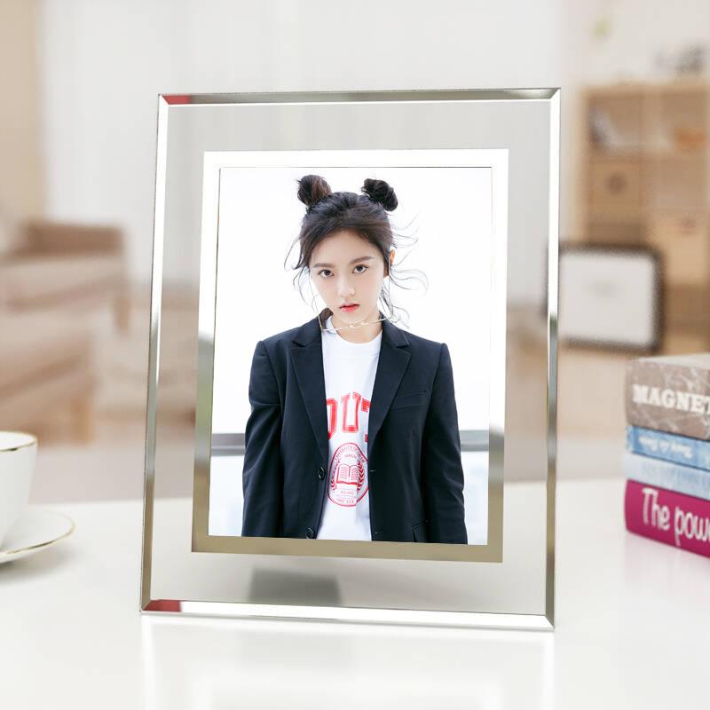 赵今麦水晶相框 含6寸照片牛皮纸包装 明星周边玻璃 摆台画框