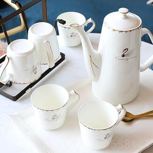 轻奢水具热水套装 正品 骨瓷具茶具家用杯子客厅茶杯托盘杯杯耐水壶