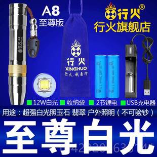 文玉石手电筒强光专用玩鉴定钱验币藓钞灯荧光剂检测伍德氏灯 正品