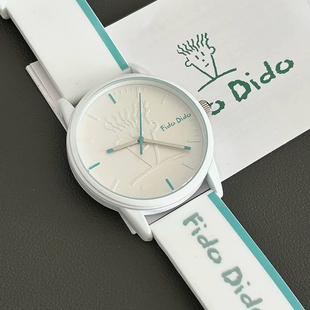 fidodido七喜小子手表男女学生时尚 百搭简约圆形腕表夜光石英表