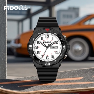 fidodido手表男款 学生小众轻奢高级感学生运动防水石英表生日礼物