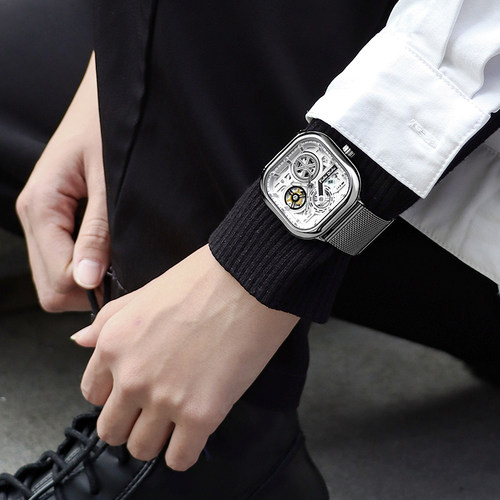 FidoDido2025新款方形镂空腕表