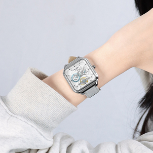 FidoDido七喜小子手表男女同款 复古运动风方表多功能石英手表 美式