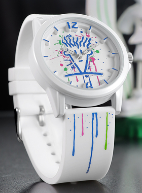 fidodido七喜小子手表男款学生涂鸦街头风夜光初高中生青年腕表