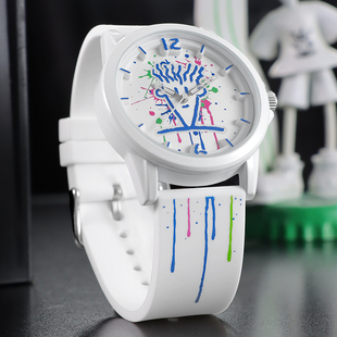 fidodido七喜小子手表男款 学生涂鸦街头风夜光初高中生青年腕表