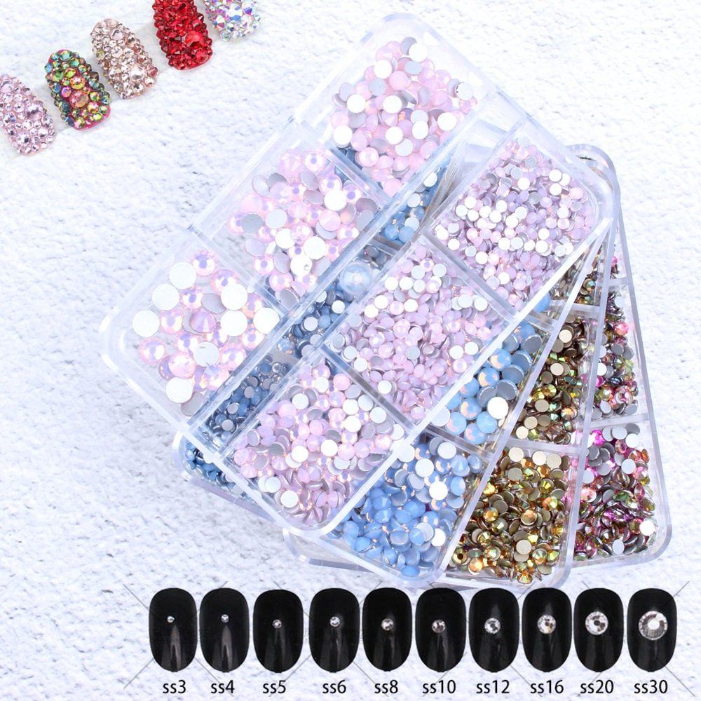六格盒装ss6-ss20美甲钻国贸A钻平底玻璃钻DIY美甲饰品手机美容,饰品/流行首饰/时尚饰品新,其他DIY饰品配件,淘宝优惠券,粉丝福利购,淘宝优惠卷