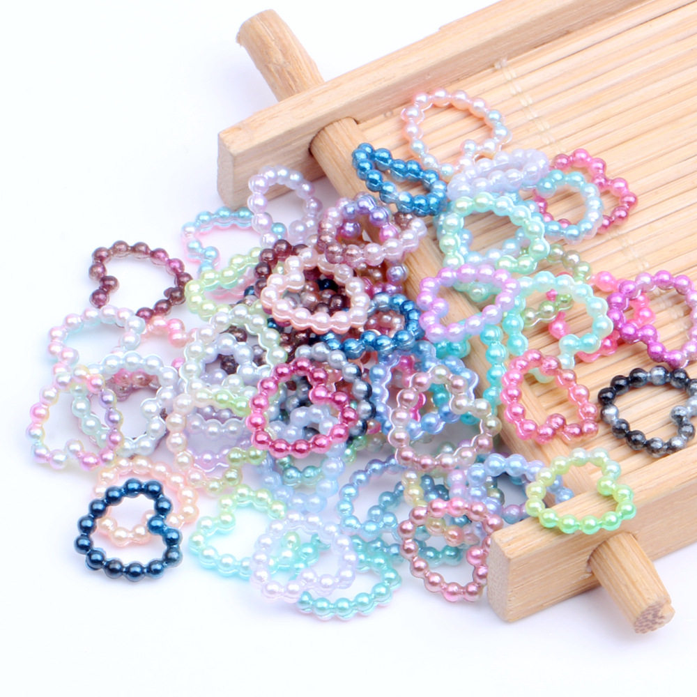 ABS仿珍珠五彩连珠桃心11mm异形镂空爱心diy手机壳美容发夹配件,饰品/流行首饰/时尚饰品新,其他DIY饰品配件,淘宝优惠券,粉丝福利购,淘宝优惠卷