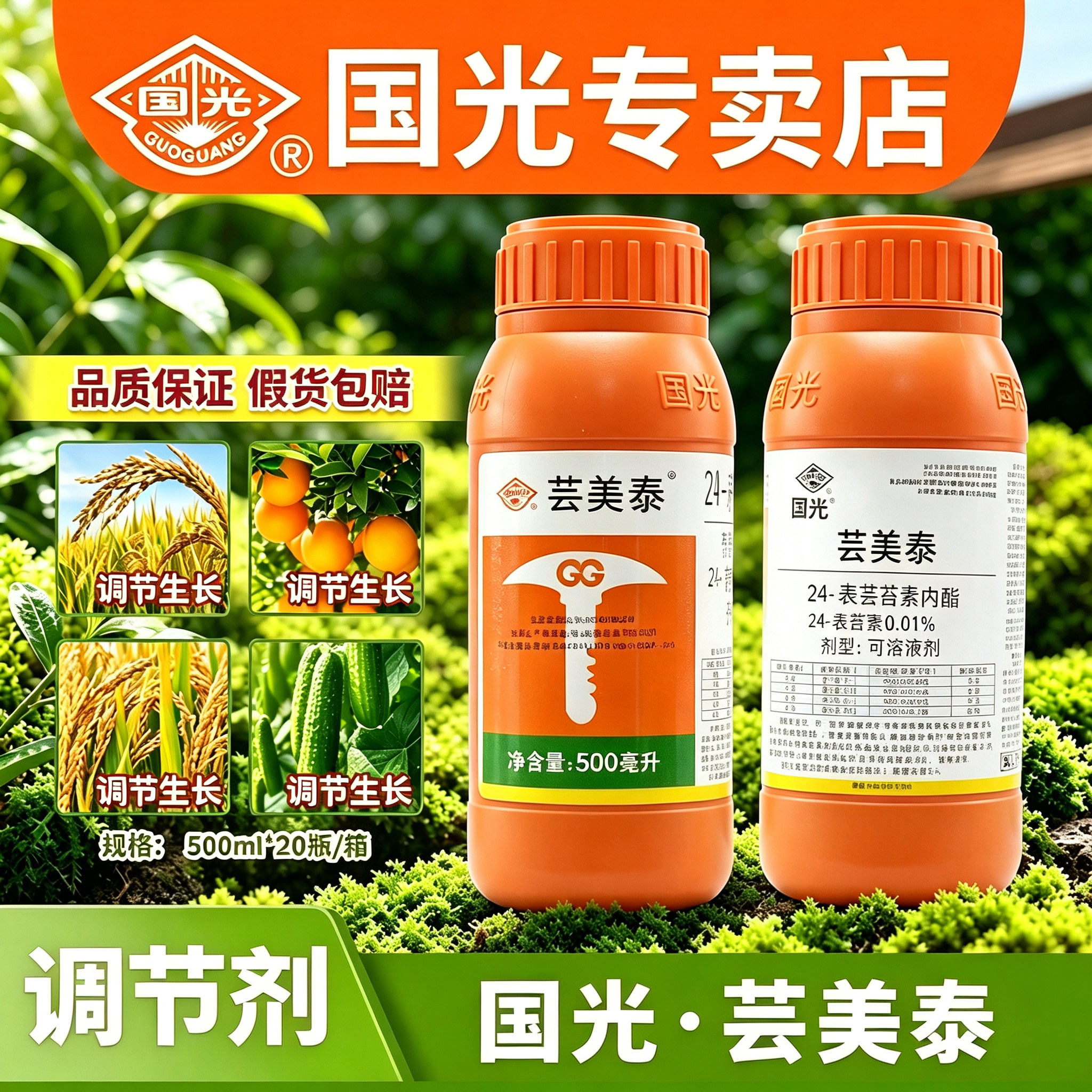 国光芸美泰24表芸苔素内酯 生根壮苗增产扶苗解害生长调节剂500ml