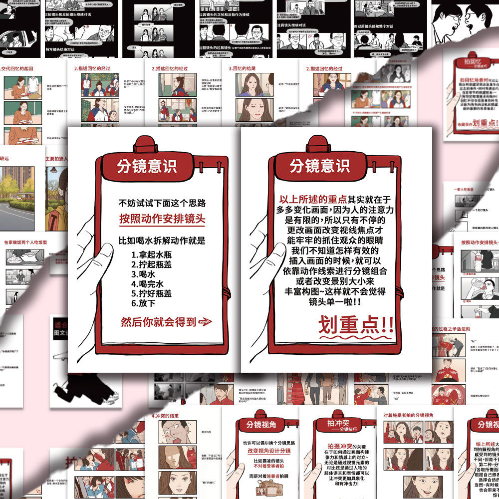 48张分镜脚本技巧防水贴纸