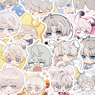 180张恋与深空Q版贴纸沈星回卡通可爱手账手机笔记本装饰防水贴画