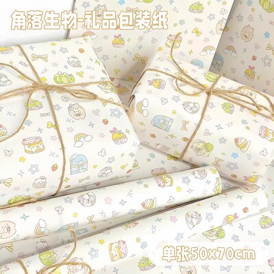 可爱卡通猫福珊迪角落生物线条纸