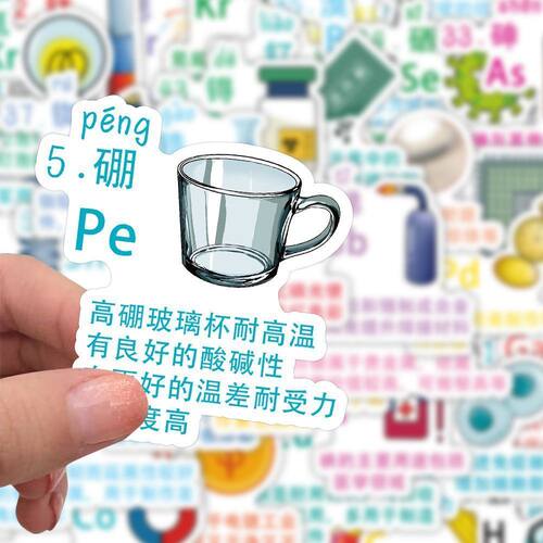 120张化学元素周期表学习辅助贴纸小众创意diy桌面手账笔记本装饰