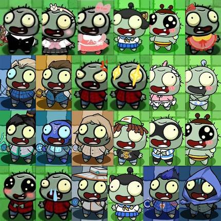 植物大战僵尸贴纸可爱Q版呆萌创意表情包diy手机壳电脑笔记本装饰