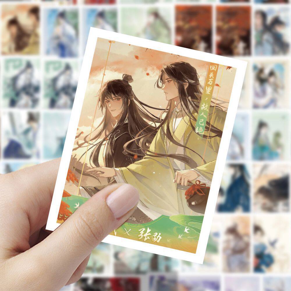 96贴国风历史人物创意插画贴纸装饰笔记本手机壳桌面diy手账