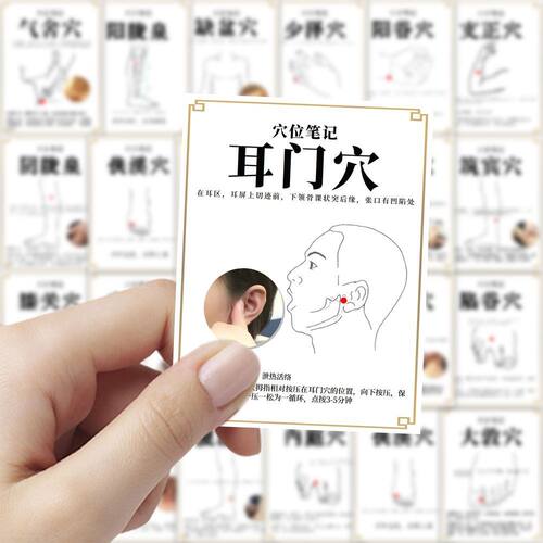 186张人体的穴位图养身调理按摩知识学习贴纸装饰手账笔记本贴画