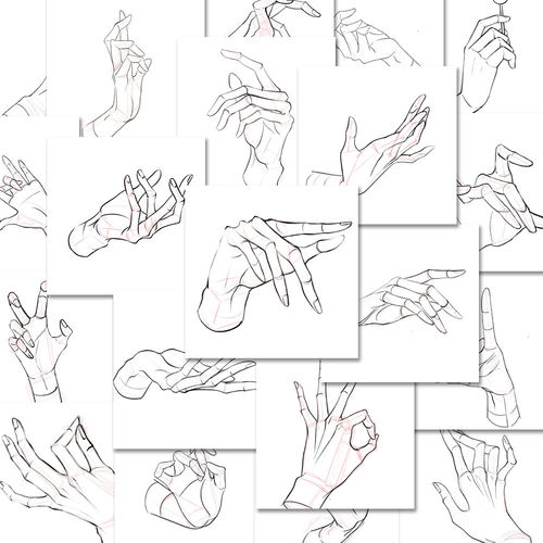 手部临摹自粘贴纸美术生绘画