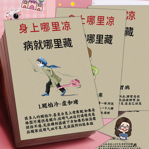 18大张中医养生信号自测贴画