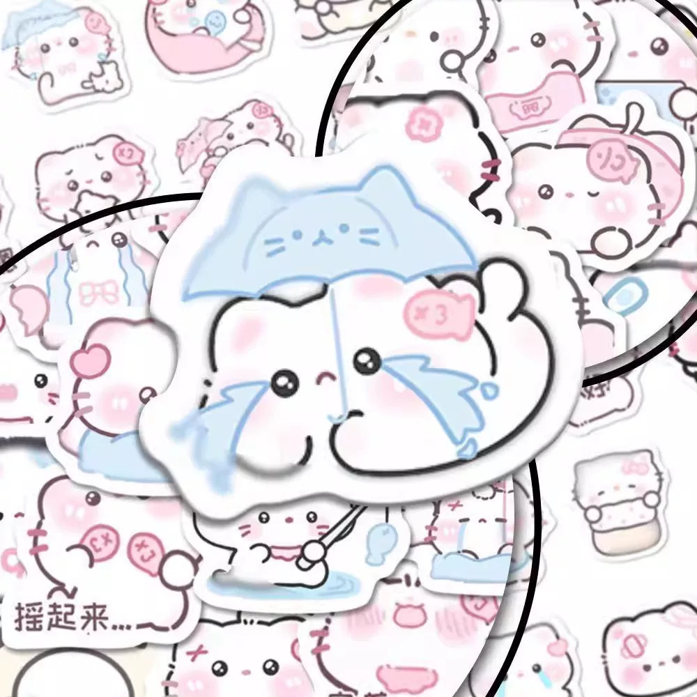 雨雾小猫软萌贴纸130张手账