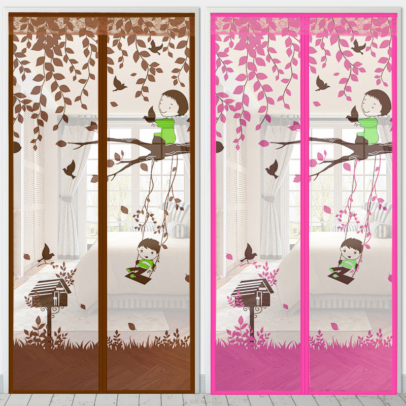 定做植绒静音魔术贴门帘防蚊 磁性软纱门帘卧室隔断纱窗沙门加密,居家日用,纱窗/纱门,淘宝优惠券,粉丝福利购,淘宝优惠卷