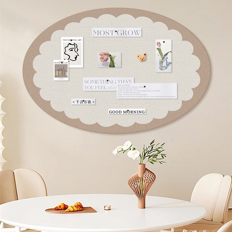 入户玄关墙面装饰轻奢高级感毛毡照片墙3d立体自粘软木板遮丑墙贴