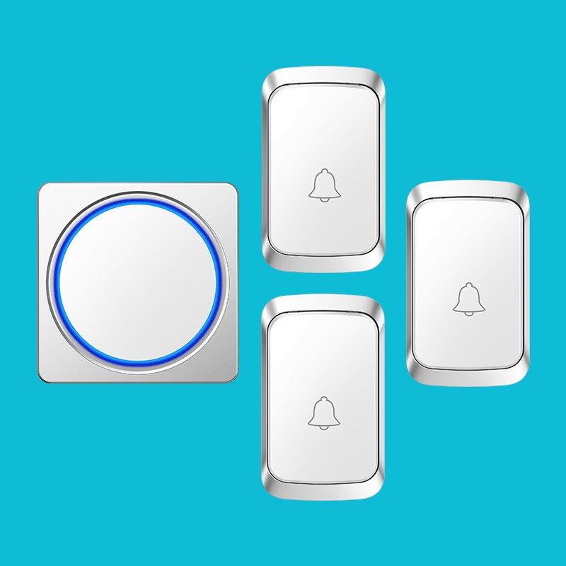 门铃家用无线免打孔超远距离电子遥控门铃三拖一老人呼叫器