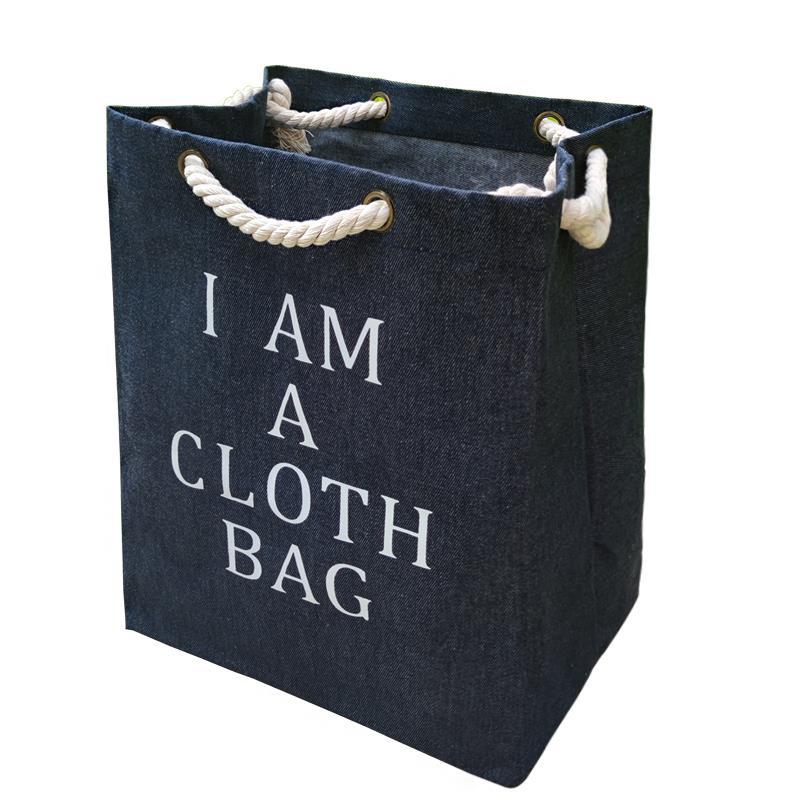 大容量帆布购物袋加厚手提宽底便携折叠防水袋子环保方形收纳包男