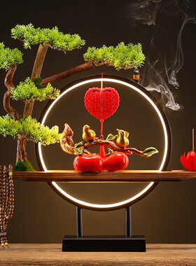 好柿成双陶瓷摆件好友结婚礼物送新人新娘婚房卧室喜庆布置装饰品