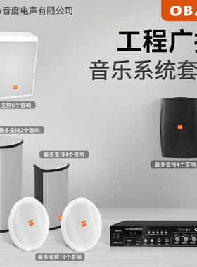 定压音柱室外防水公共广播v套装功放室内无源音响会议公园喇叭户
