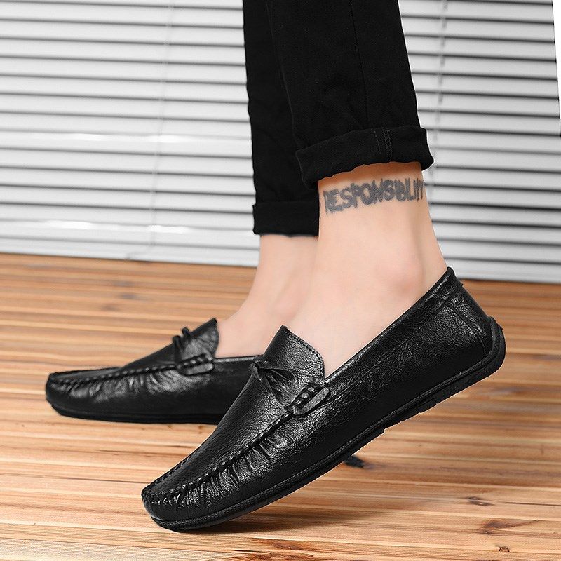 豆豆鞋男鞋潮流2025年春季韩版懒人休闲时尚英伦透气软底软面皮鞋,流行男鞋,乐福鞋（豆豆鞋）,淘宝优惠券,粉丝福利购,淘宝优惠卷