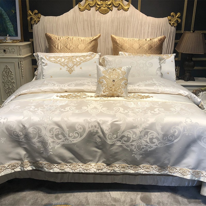 欧式床上用品 锦缎提花 多件套1.5/1.8m2.0m床品四六八.十件套婚