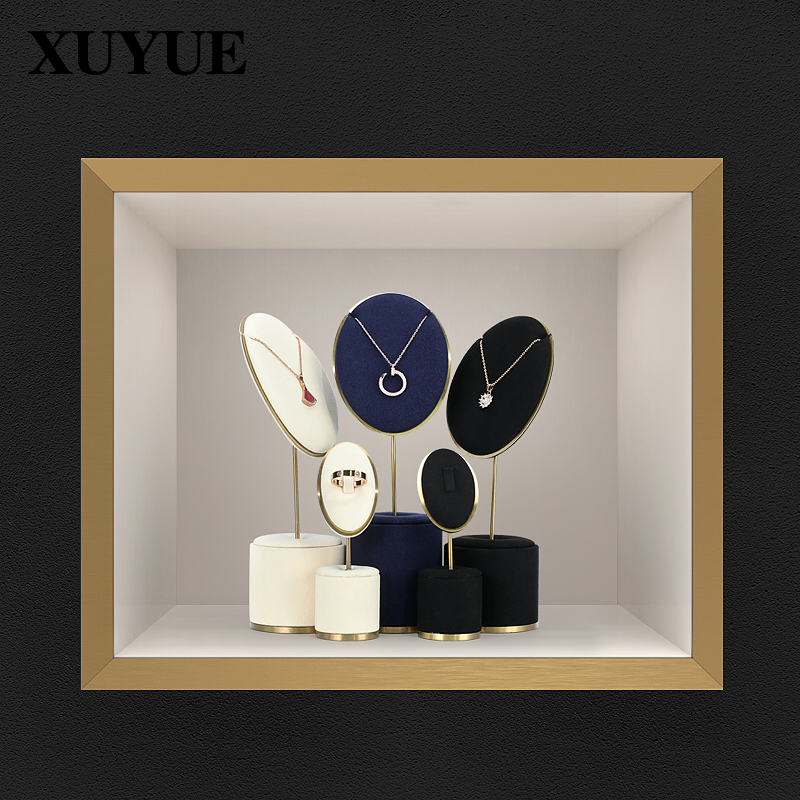 项链展示架珠宝首饰展示道具戒指展示架高档柜台橱窗戒指项链道具