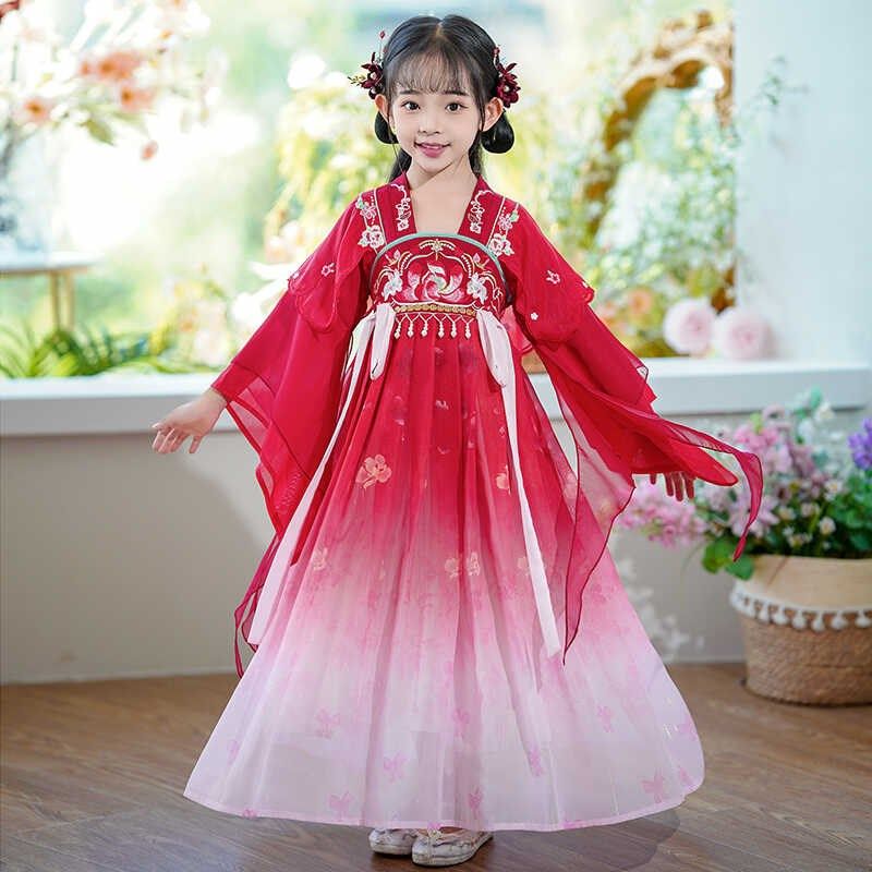 新中式国风女童汉服2025新款超仙女孩连衣裙可爱公主襦裙春秋唐装,童装/婴儿装/亲子装,汉服,淘宝优惠券,粉丝福利购,淘宝优惠卷