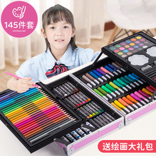 男孩女孩写 儿童家用c画画板涂鸦涂色手写幼儿E园宝宝绘画画笔套装