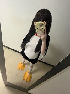 抽象卡通可爱成人新款2025企鹅动物舞蹈表演服企鹅女服装秋冬