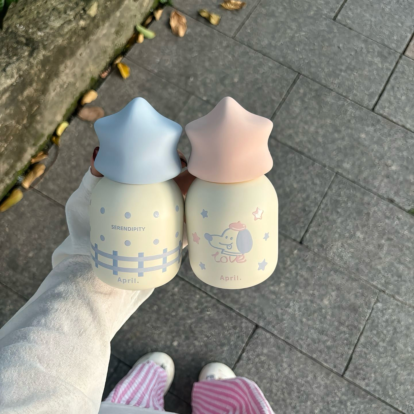 保冷保温杯爆款水杯女生小清新可爱简约迷你杯吸管杯防摔防滑