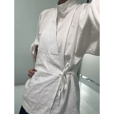 新款白色中式2026晋制曲领衫日常上衣汉服打底中衣内搭里衣