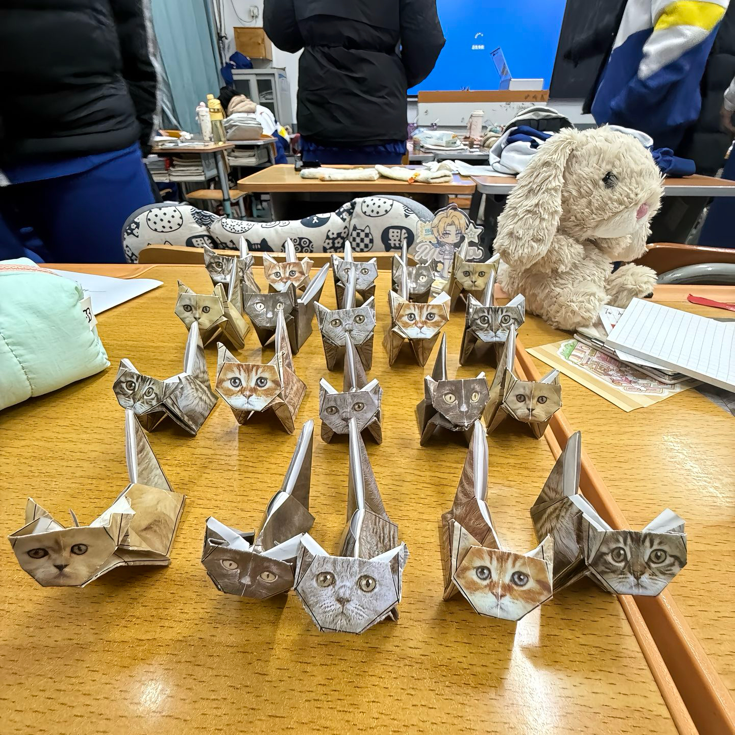 立体折纸可爱几何动物小猫折纸diy创意手工套装手工抽象玩具