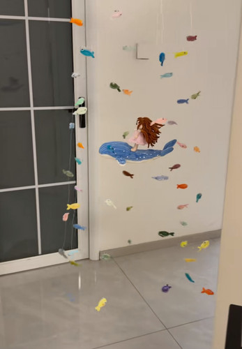 彩色扭扭棒风铃新款2026趣味解闷装饰品公主小鱼手工diy材料包