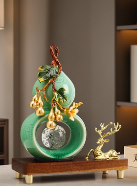 新中式招财葫芦摆件高档家居装饰品客厅玄关电视柜乔迁工艺品摆件