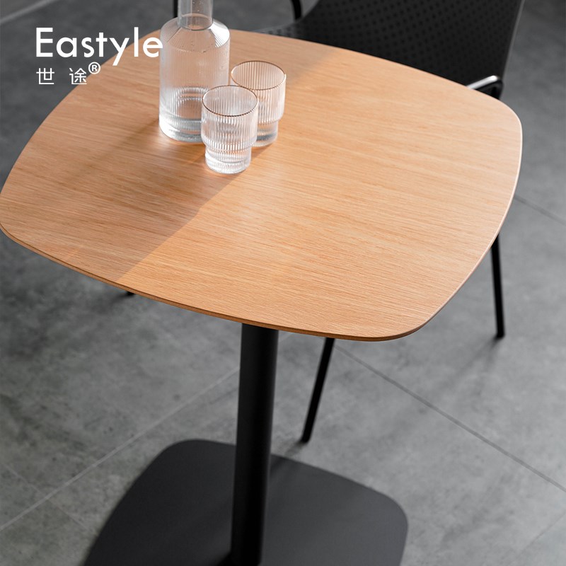 北欧现代简约西餐厅咖啡桌奶茶店桌椅组合休闲洽谈接待方桌圆桌子