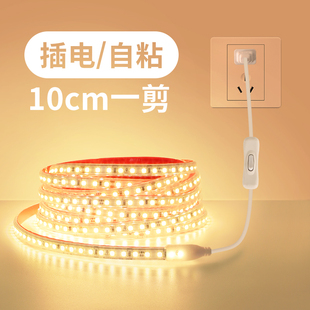 220v灯带led灯条自粘客厅背景墙氛围线型灯防水鱼缸免驱动带开关