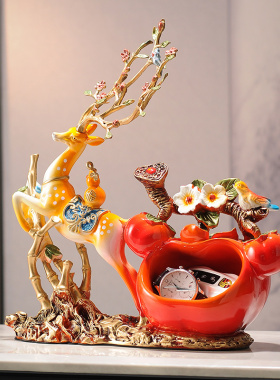 新中式高档柿子收纳摆件 漂亮的玄关客厅电视柜酒柜搭配装饰品